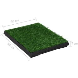 Туалет для домашних животных VidaXL 170766 (Green/Black) Thumb