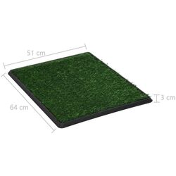 Туалет для домашних животных VidaXL 170768 (Green/Black) Thumb