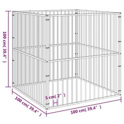 Tarc pentru animale de companie VidaXL 172209 (Black) Thumb