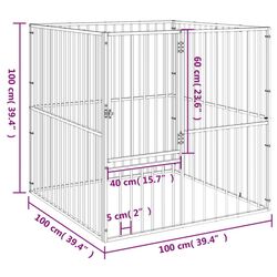 Загон для домашних животных VidaXL 172210 (Black) Thumb