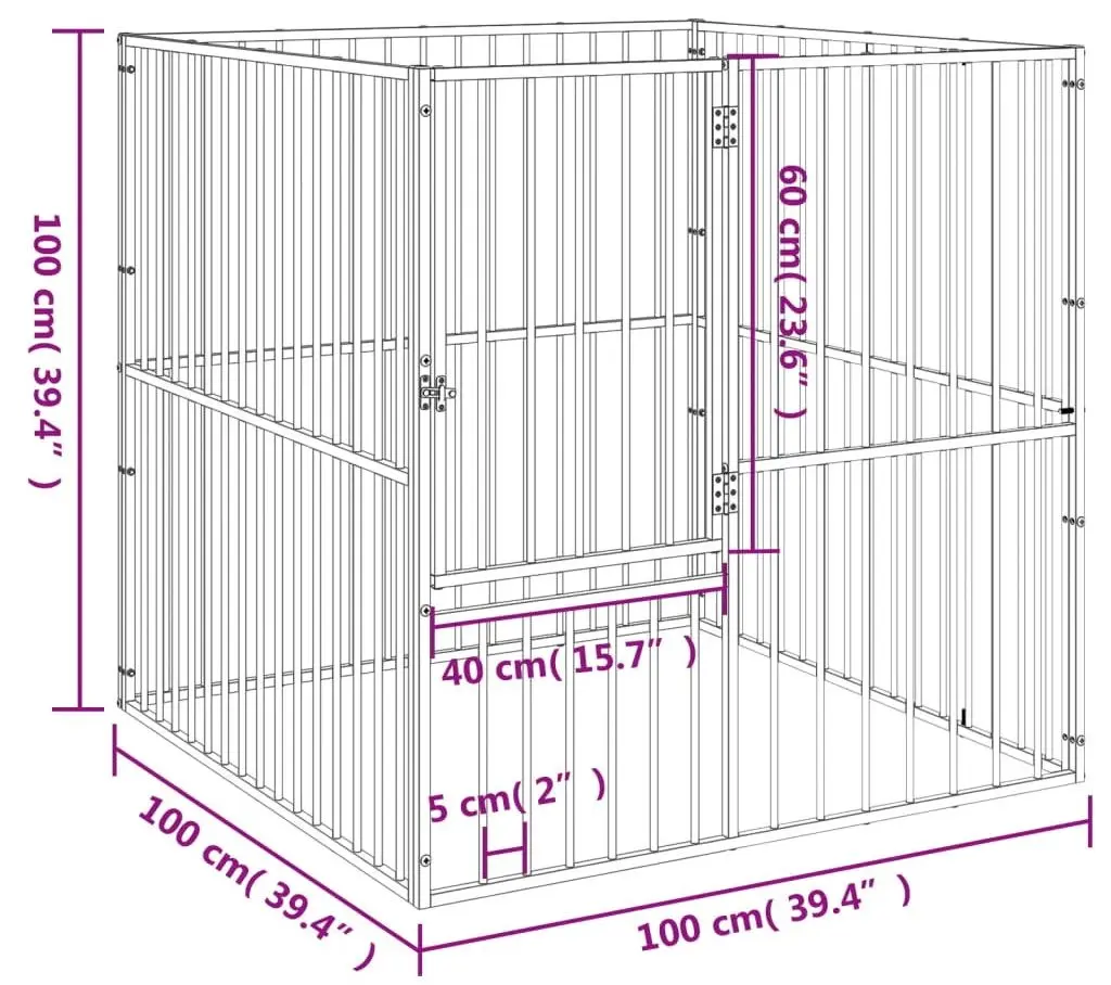 Загон для домашних животных VidaXL 172210 (Black)