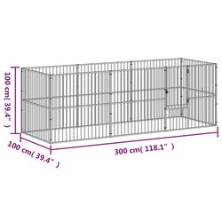 Загон для домашних животных VidaXL 3209557 (Black) Thumb
