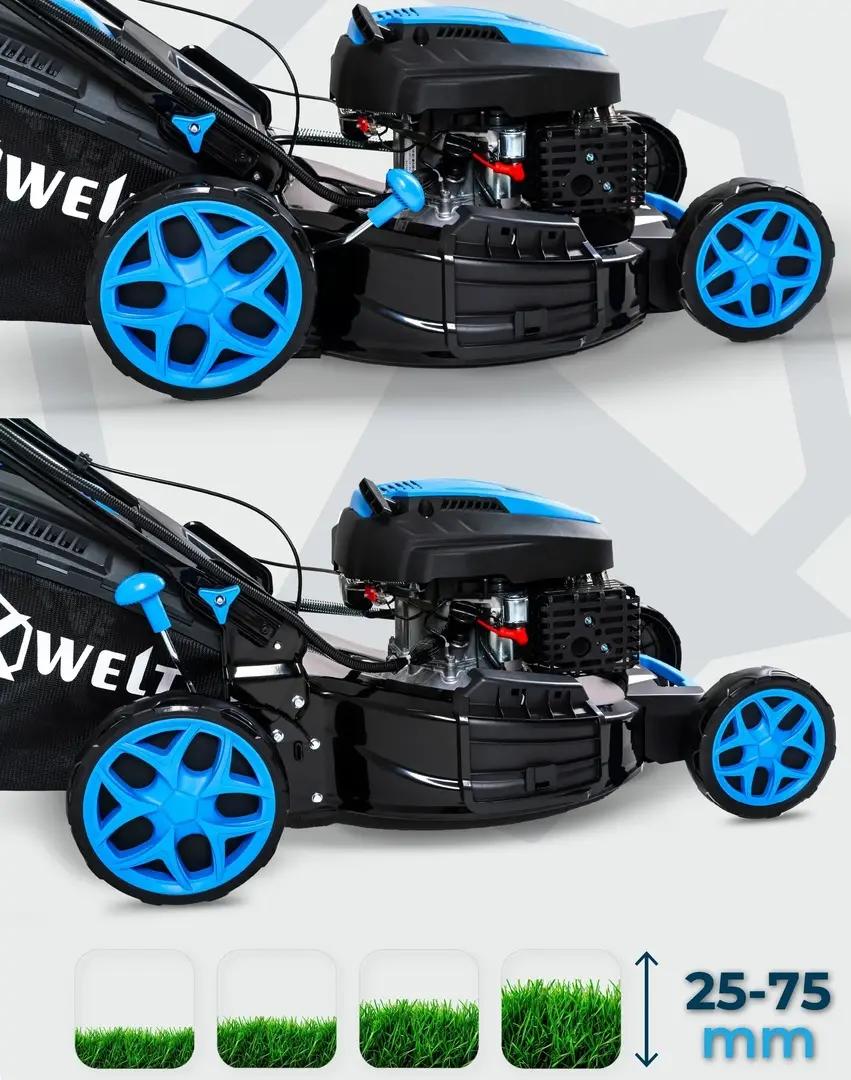 Бензиновая газонокосилка Hexwelt Mower 224 HW-KS-224 (Blue/Black) - 5