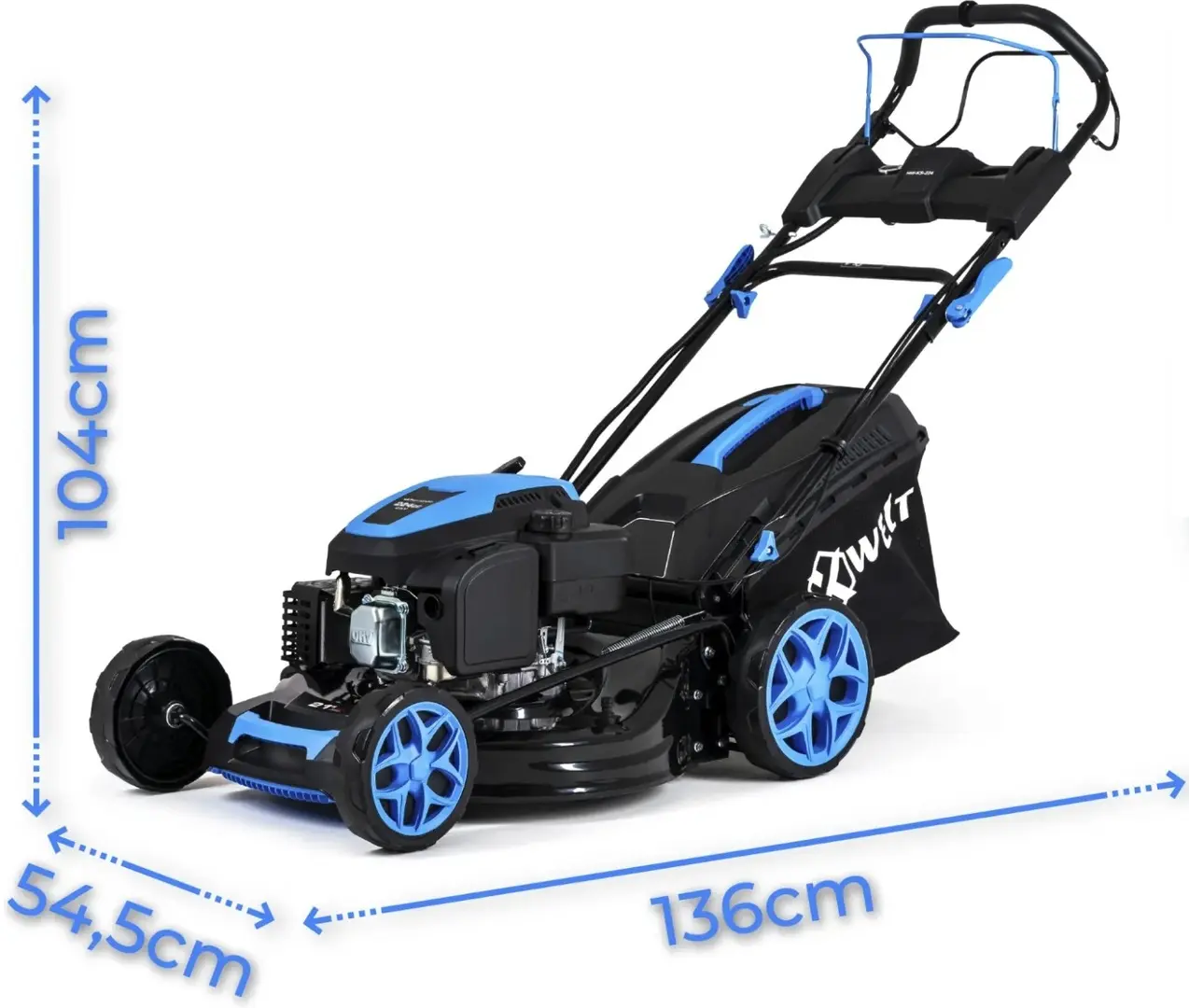 Бензиновая газонокосилка Hexwelt Mower 224 HW-KS-224 (Blue/Black) - 8