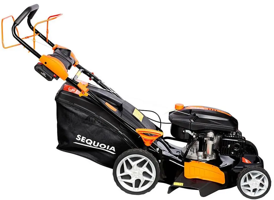 Masina de tuns iarba pe benzina Sequoia SPLM5100E (Black/Orange)