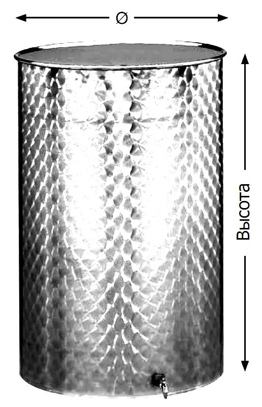 Rezervor pentru fermentare si stocare vin Belvivere 72800 Pneumatico Set 800l (Inox)