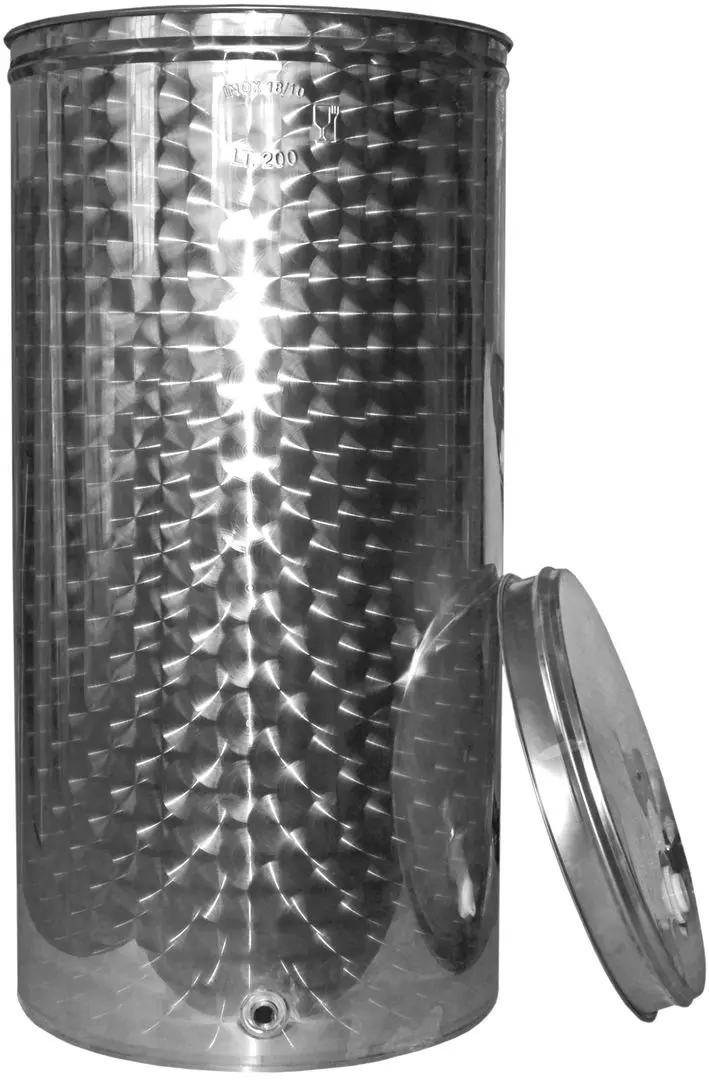 Rezervor pentru fermentare si stocare vin Italy Steel 200l (Inox) - 2