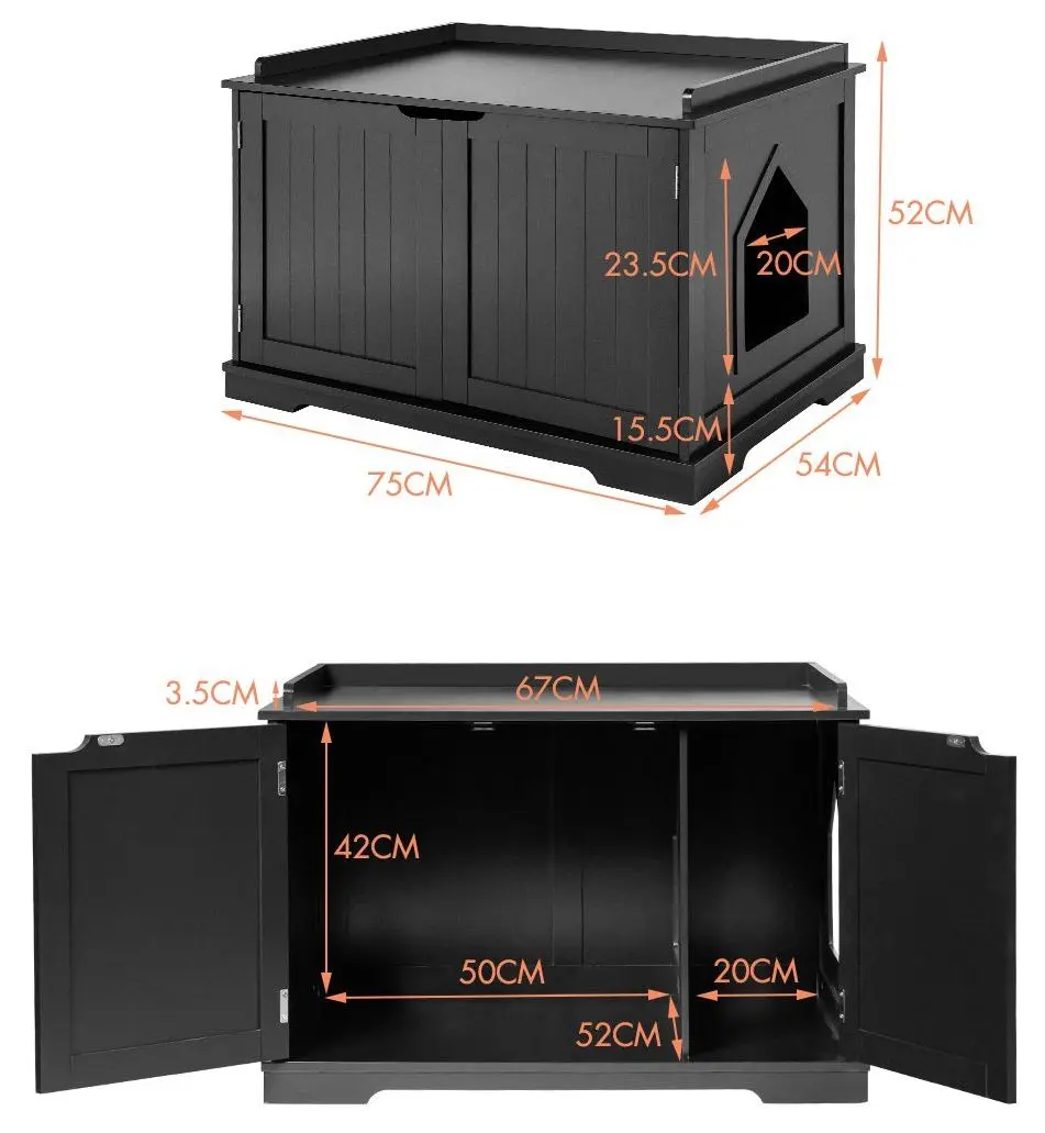 Домик для кошек Costway HW65619BK (Black) - 3
