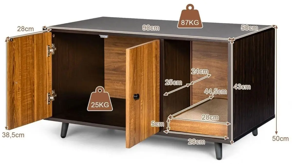 Casuta pentru pisici Costway PV10002CF (Coffee)