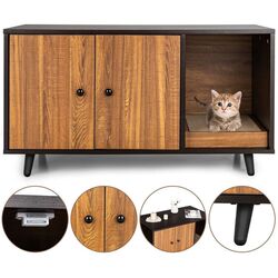 Casuta pentru pisici Costway PV10002CF (Coffee) Thumb