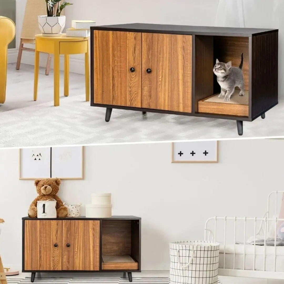 Casuta pentru pisici Costway PV10002CF (Coffee)