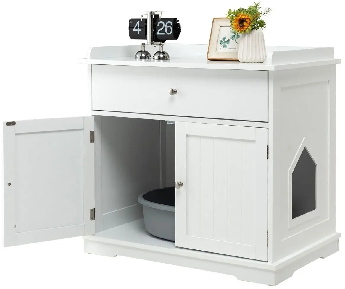 Casuta pentru pisici Costway PV10009WH (White) - 2