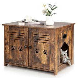 Casuta pentru pisici Costway PV10035CF (Rustic Brown)