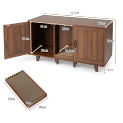 Домик для кошек Costway PV10040CF (Brown) Thumb