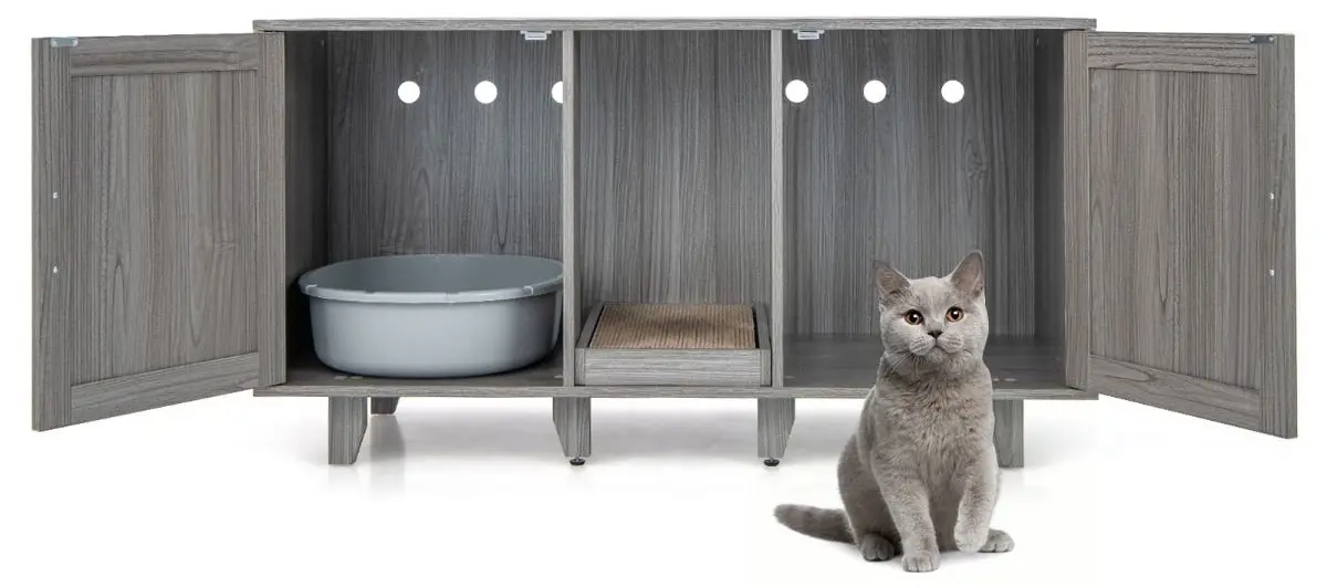 Casuta pentru pisici Costway PV10040GO (Grey)