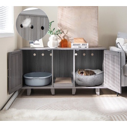 Casuta pentru pisici Costway PV10040GO (Grey) Thumb