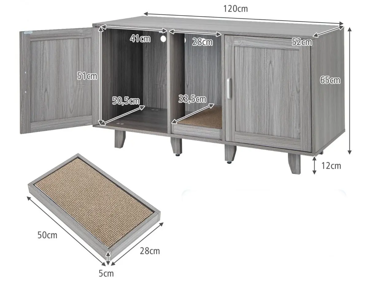 Casuta pentru pisici Costway PV10040GO (Grey)