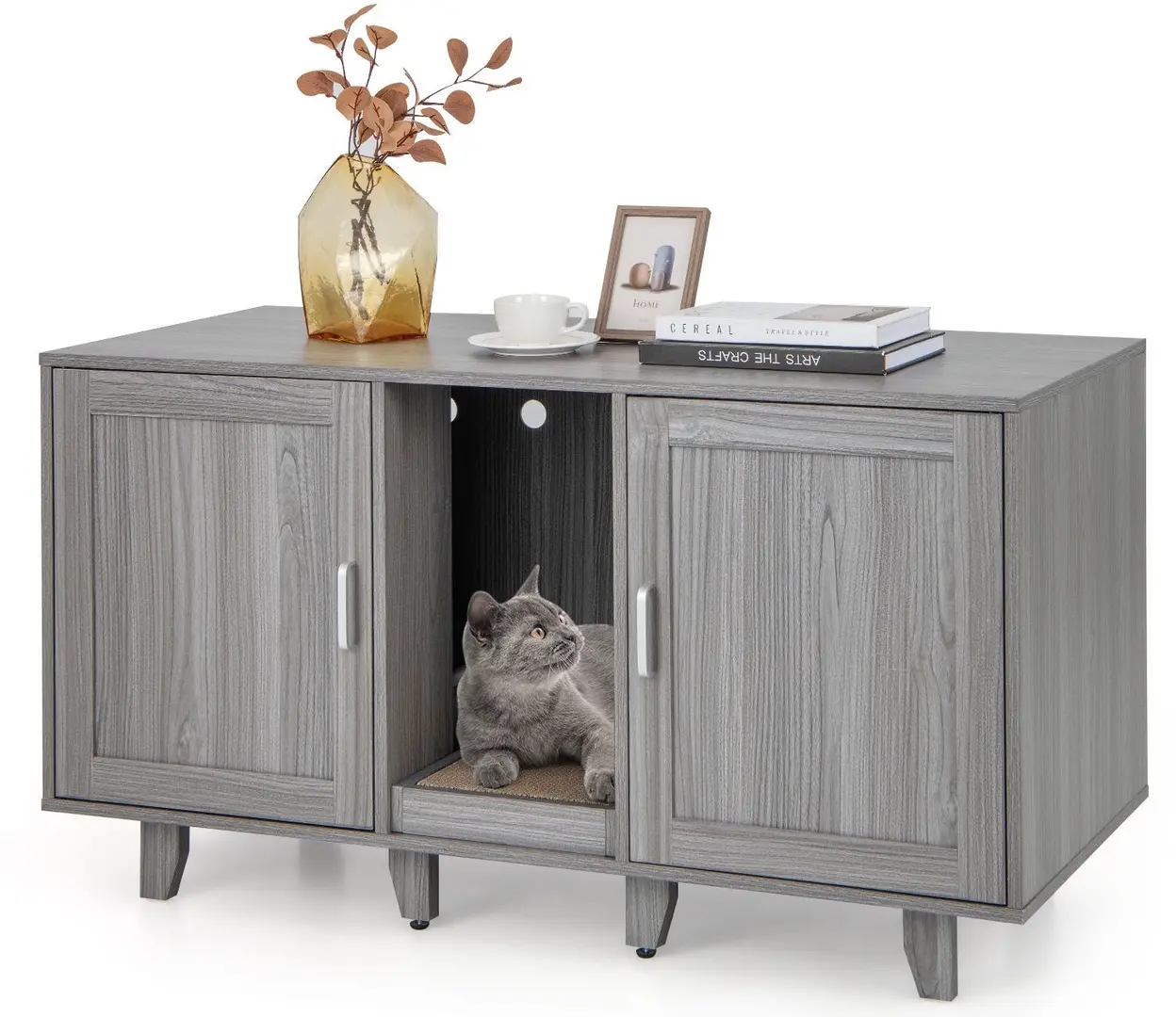 Casuta pentru pisici Costway PV10040GO (Grey)