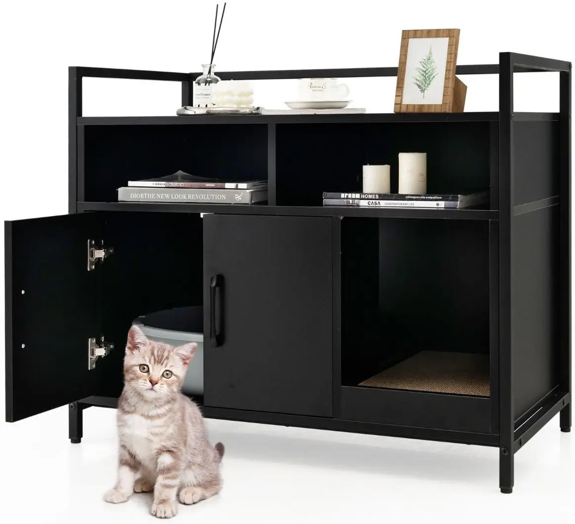 Casuta pentru pisici Costway PV10054DK (Black) - 2