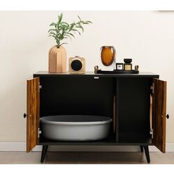 Домик для кошек Costway PV10067 (Black/Natural) Thumb