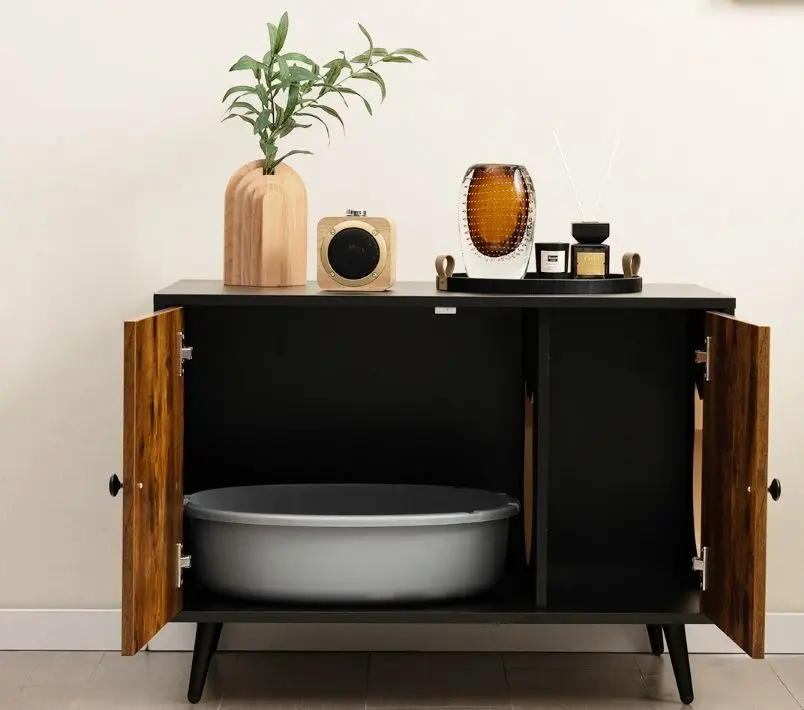 Домик для кошек Costway PV10067 (Black/Natural)