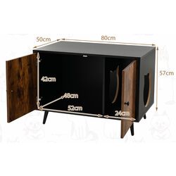 Домик для кошек Costway PV10067 (Black/Natural) Thumb