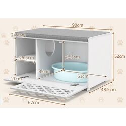 Casuta pentru pisici Costway PV10097WH (White) Thumb