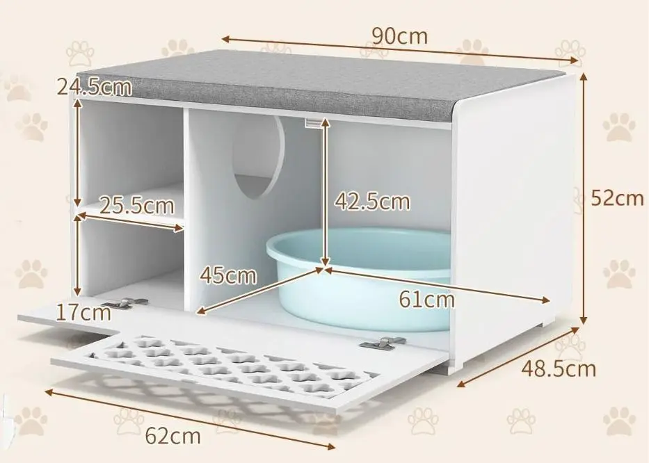Casuta pentru pisici Costway PV10097WH (White)