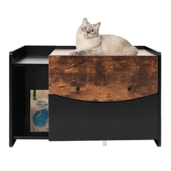 Casuta pentru pisici Costway PV10108DK (Black/Brown)