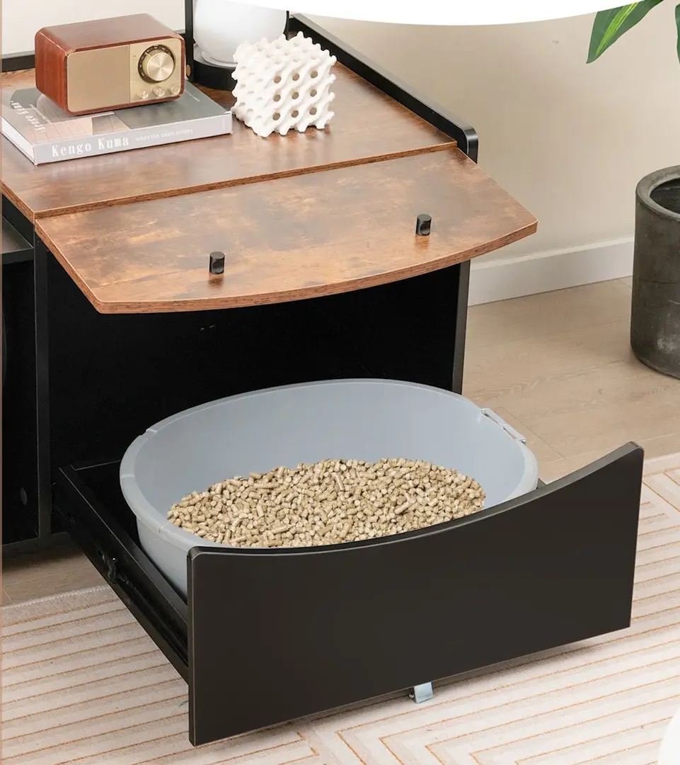 Домик для кошек Costway PV10108DK (Black/Brown)