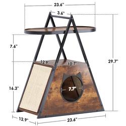 Casuta pentru pisici Costway PV10142BN (Brown) Thumb