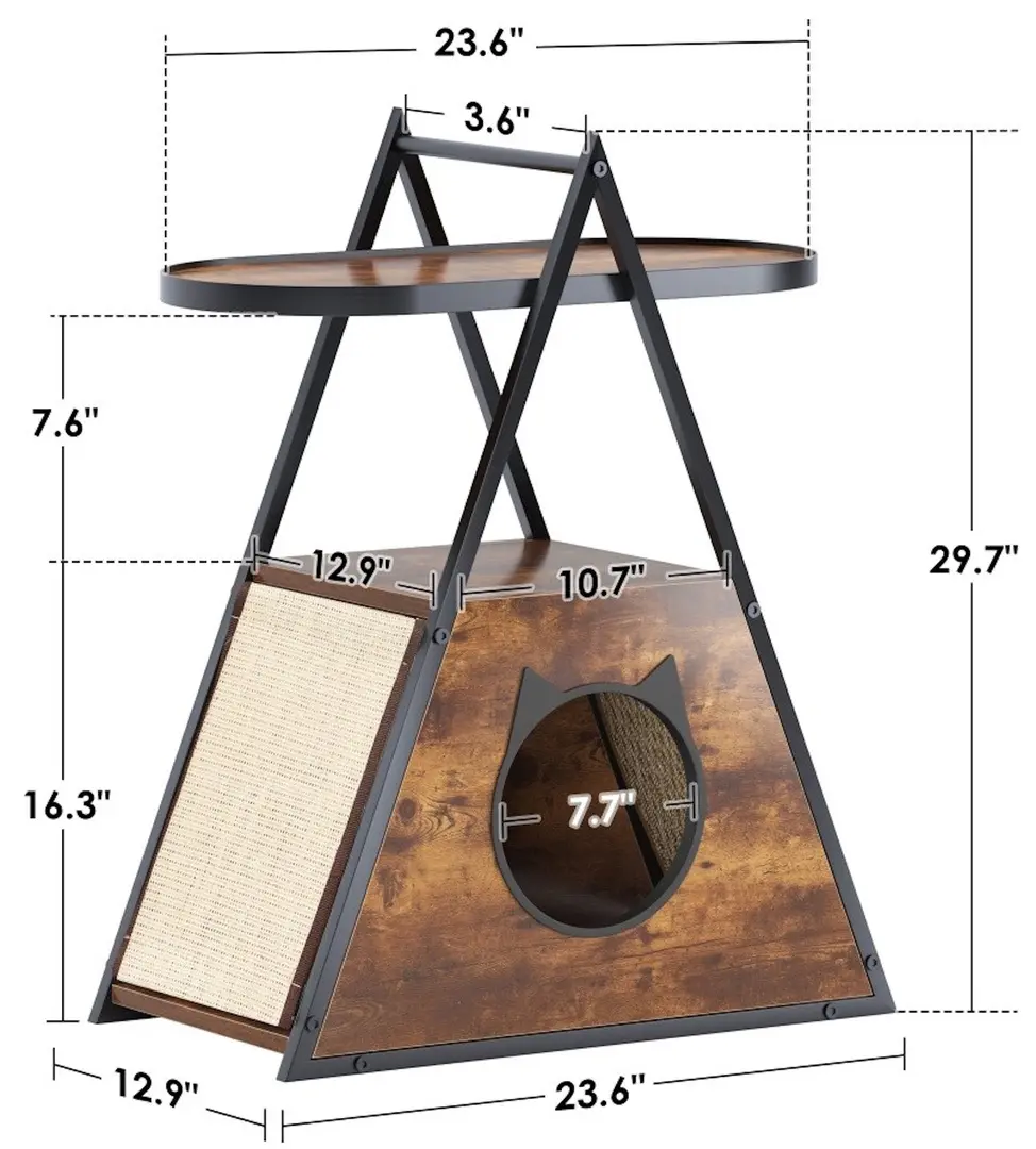 Casuta pentru pisici Costway PV10142BN (Brown)