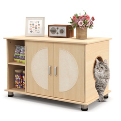 Casuta pentru pisici Costway PV10147NA (Natural) Thumb