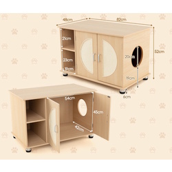 Casuta pentru pisici Costway PV10147NA (Natural) Thumb