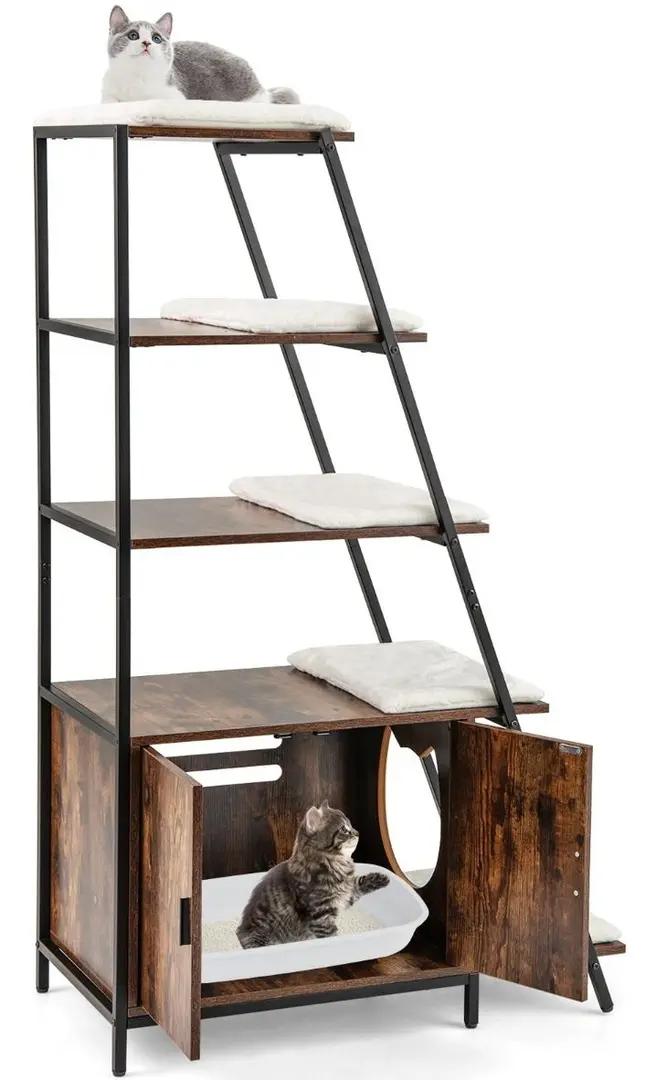 Casuta pentru pisici Costway PV10168CF (Rustic Brown)