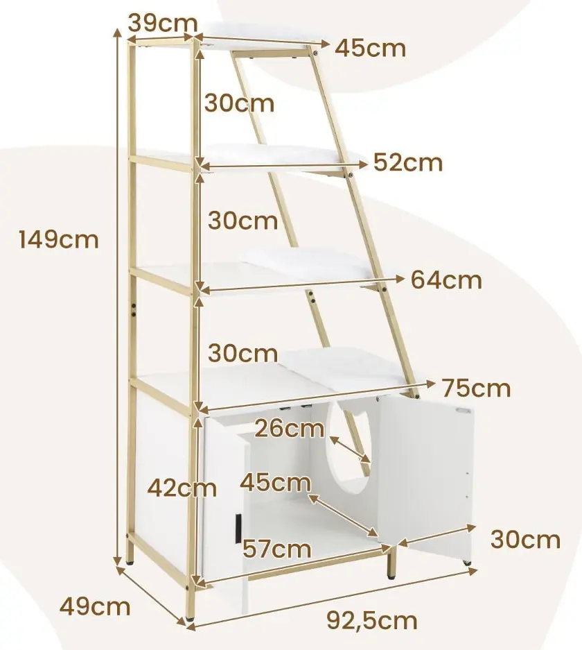 Casuta pentru pisici Costway PV10168WH (White)