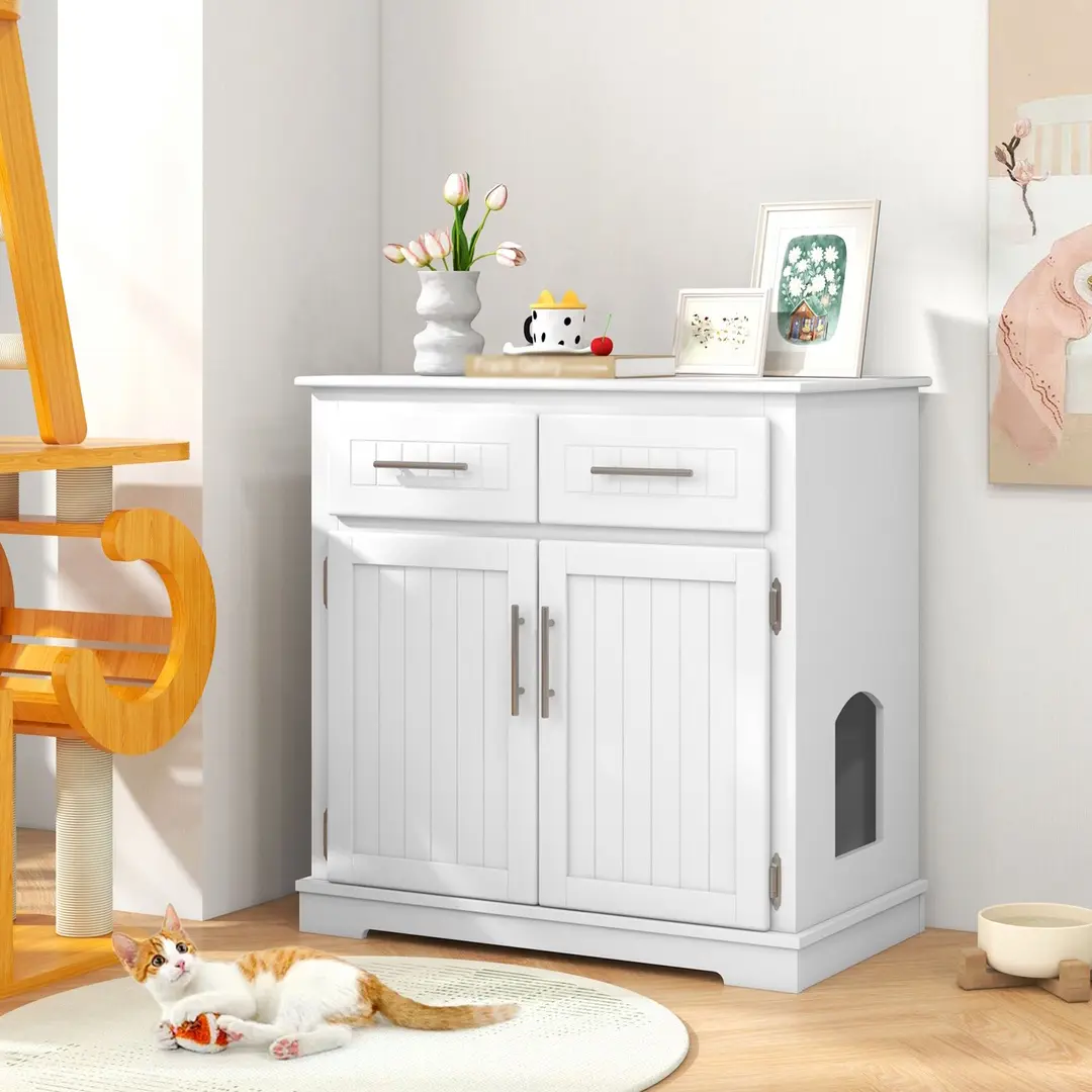 Casuta pentru pisici Costway PV10192WH (White) - 5