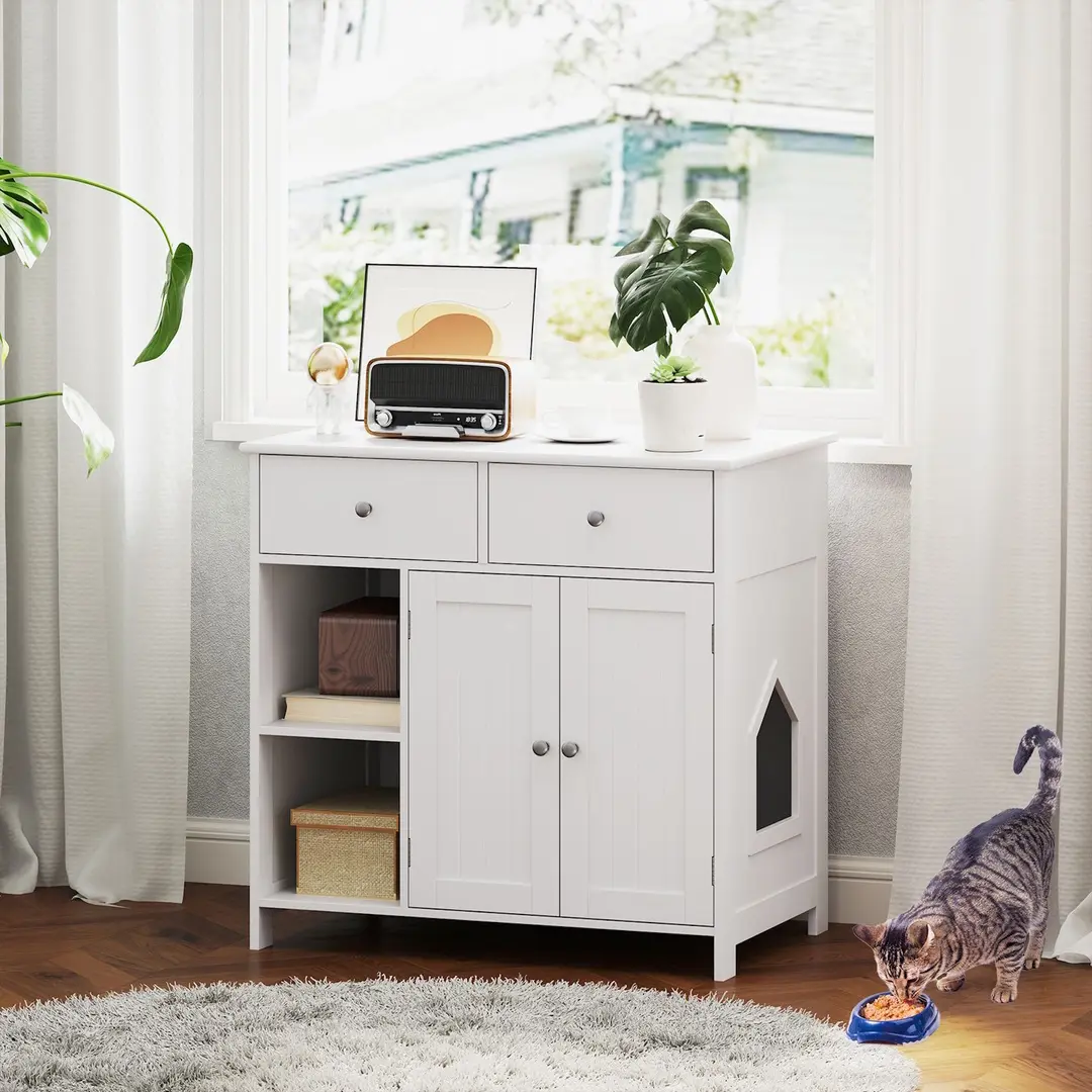 Casuta pentru pisici Costway PV10193WH (White)