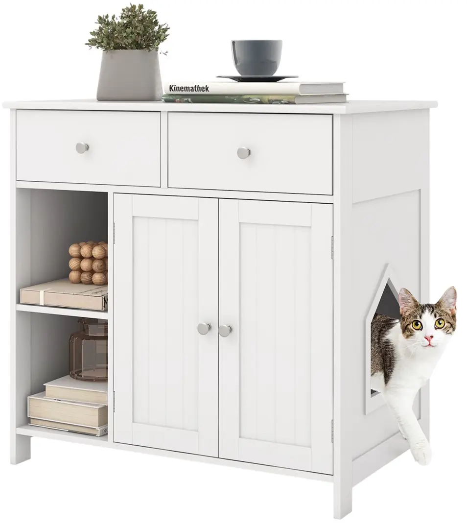 Casuta pentru pisici Costway PV10193WH (White)