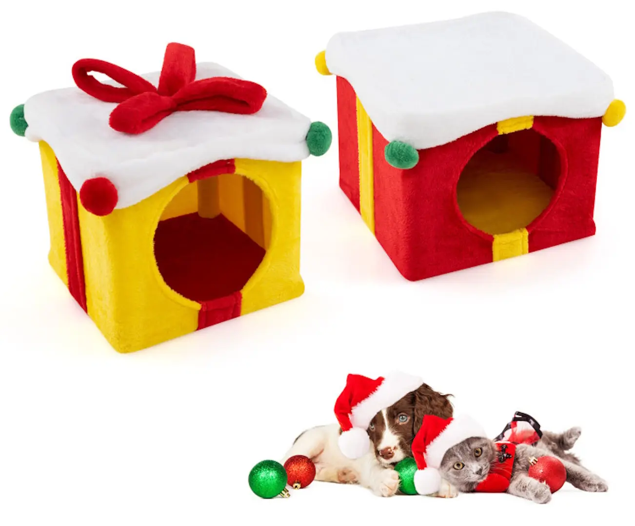 Casuta pentru pisici Costway PV10199CL (Red/Yellow)