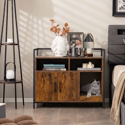 Casuta pentru pisici Costway PV10236CF (Brown) Thumb