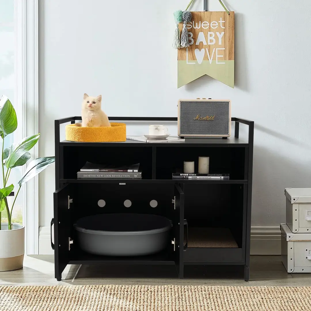 Casuta pentru pisici Costway PV10236DK (Black)