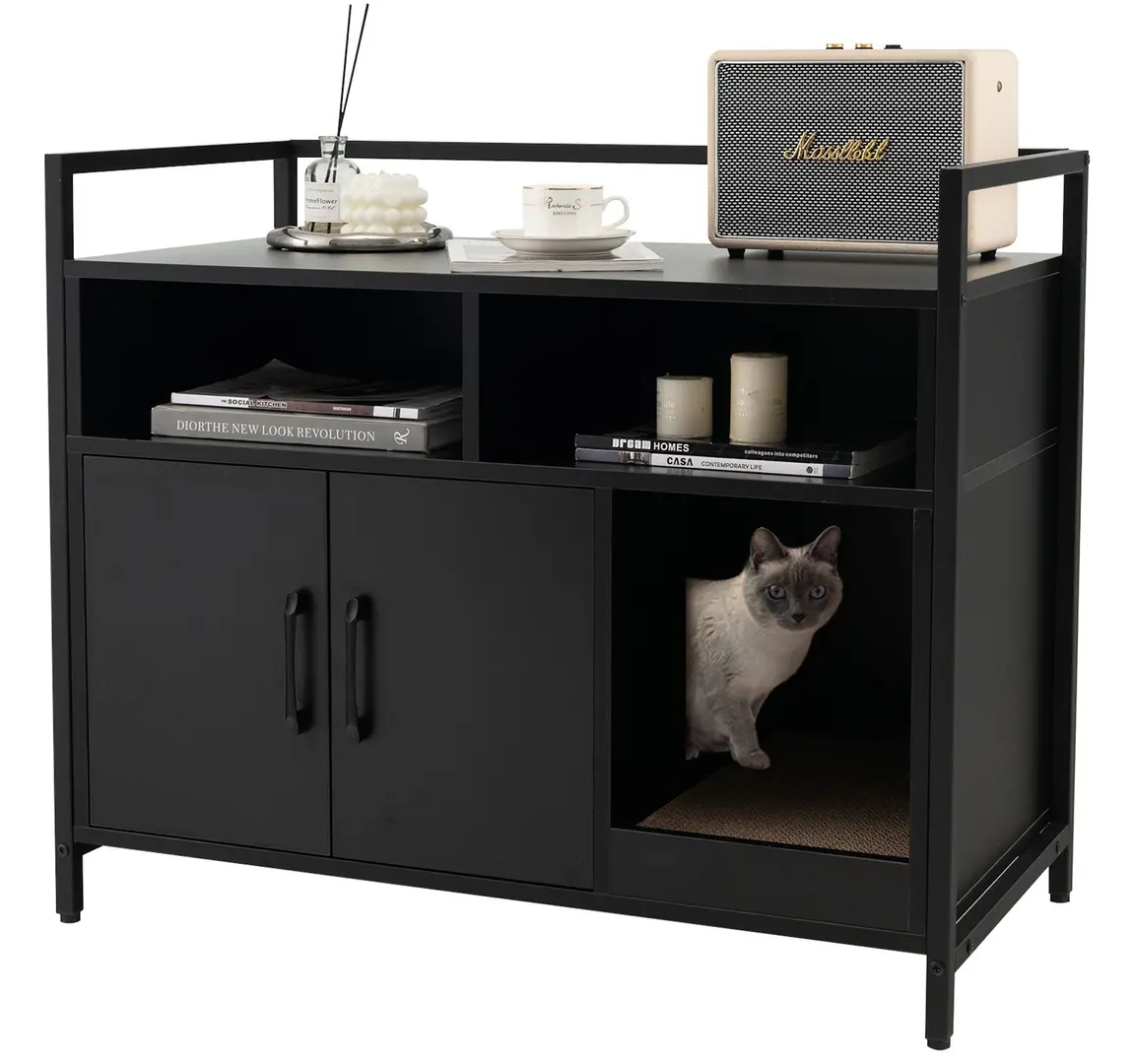 Casuta pentru pisici Costway PV10236DK (Black)