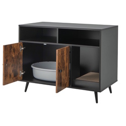 Casuta pentru pisici Costway PV10244 (Black/Brown)