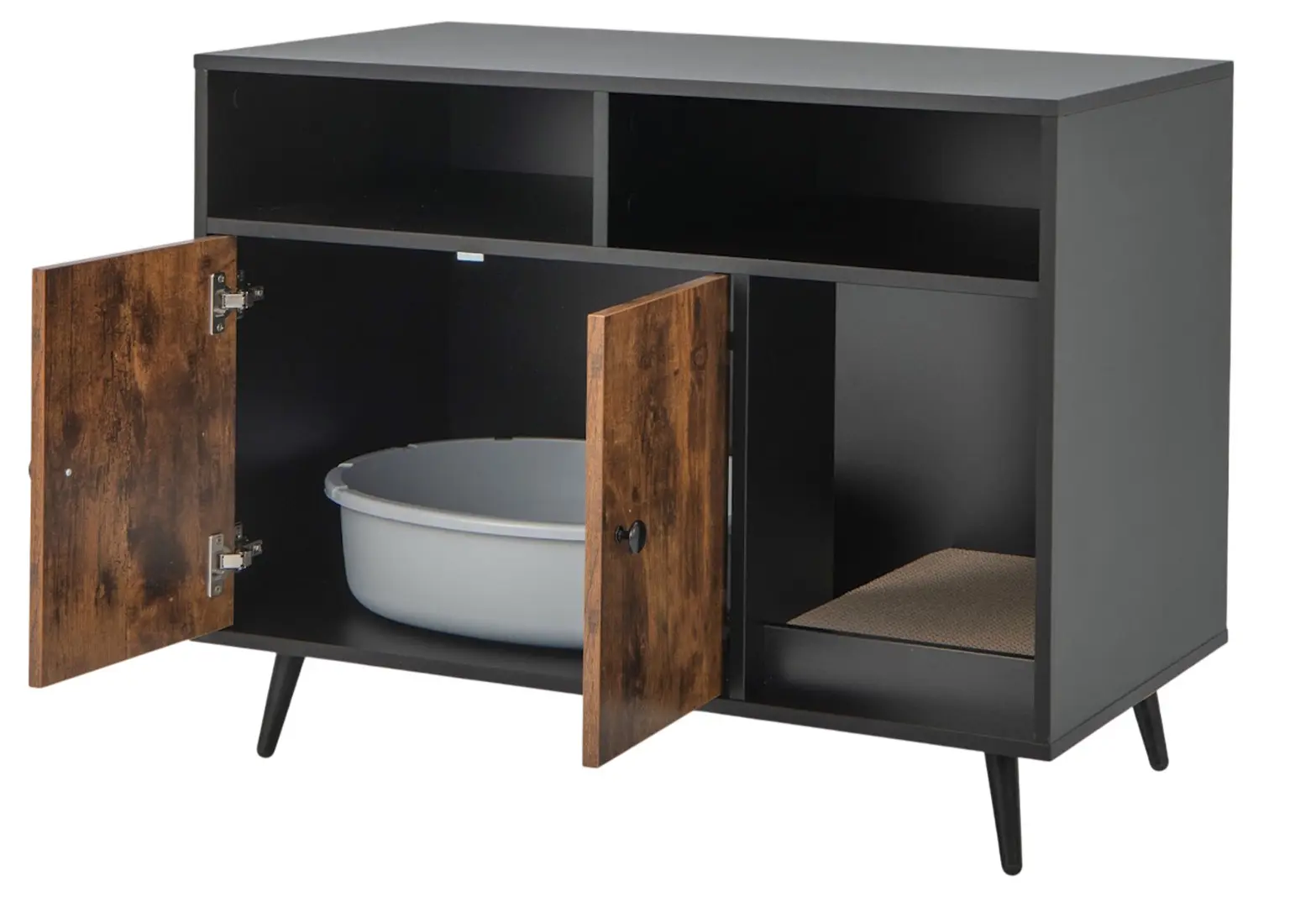 Casuta pentru pisici Costway PV10244 (Black/Brown)