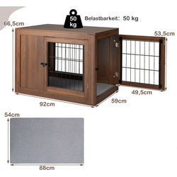 Casuta pentru caini Costway PU10017WT (Walnut) Thumb