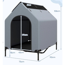 Домик для собак Costway PU10048GR (Grey/Black) Thumb