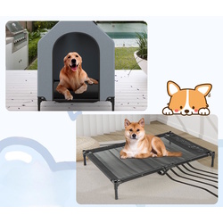 Домик для собак Costway PU10048GR (Grey/Black) Thumb