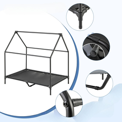 Домик для собак Costway PU10048GR (Grey/Black) Thumb