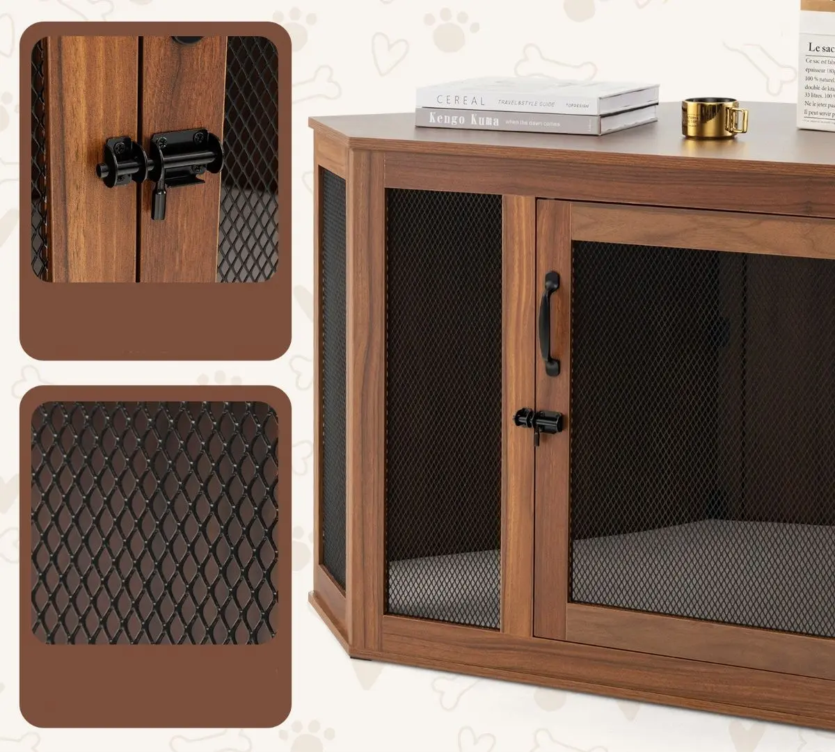 Casuta pentru caini Costway PW10042BN (Brown)